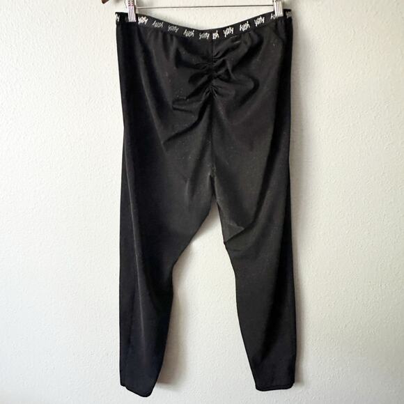 Yitty Lizzo‎ Spotlight Ruched Silver Glitter Sparkle Black Leggings Plus Size 3X - Picture 4 of 9